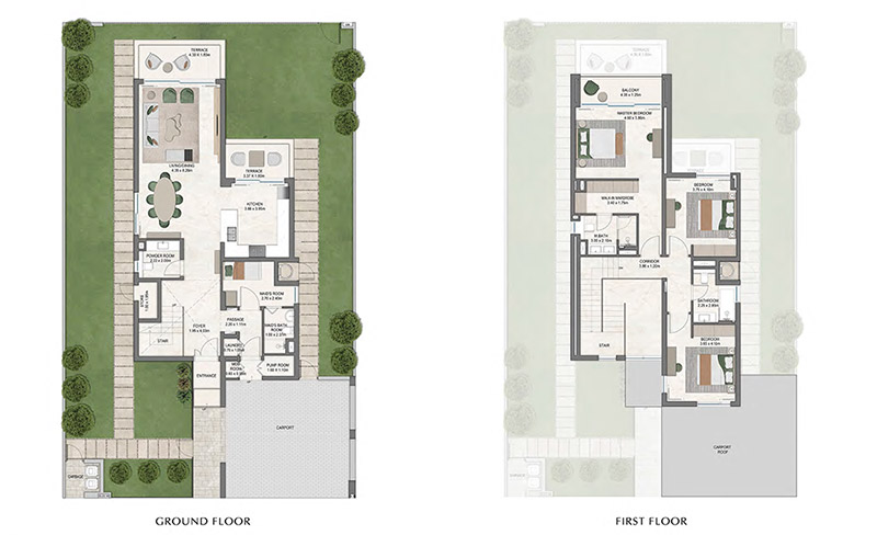 Grand Polo Club and Resort by Emaar 3-BR Villa Floor Plan