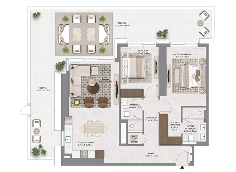 Dubai Creek Harbour by Emaar 2 Bedroom Apartment Floor Plan Dubai Creek Harbour by Emaar 2 Bedroom Apartment Floor Plan
