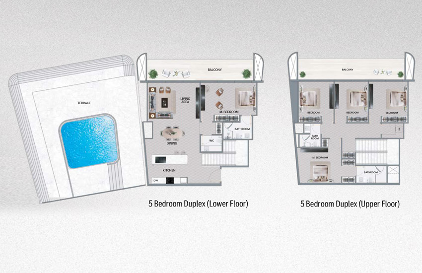 Mercedes Benz Places by Binghatti 5 BR Apartment Floor Plan Mercedes Benz Places by Binghatti 5 BR Apartment Floor Plan